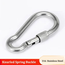 Locking Carabiner Clip Snap Hook Spring Loaded Steel Karabiner Carabina Carbine