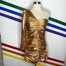 Urban Outfitters Metallic One Shoulder Dress Size Medium