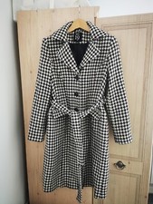 Dept.19 Women’s Trench Coat With Belt, Size 14 Black, Cream, Multicoloured Flex