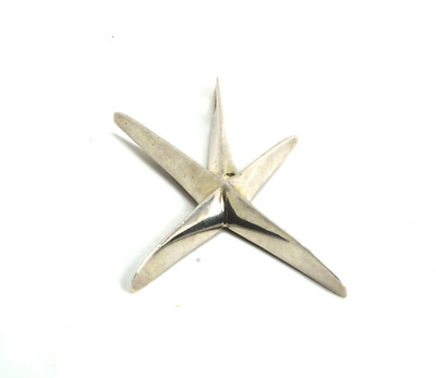 Sterling Silber Modernist 5 Punkt Stern Anhänger