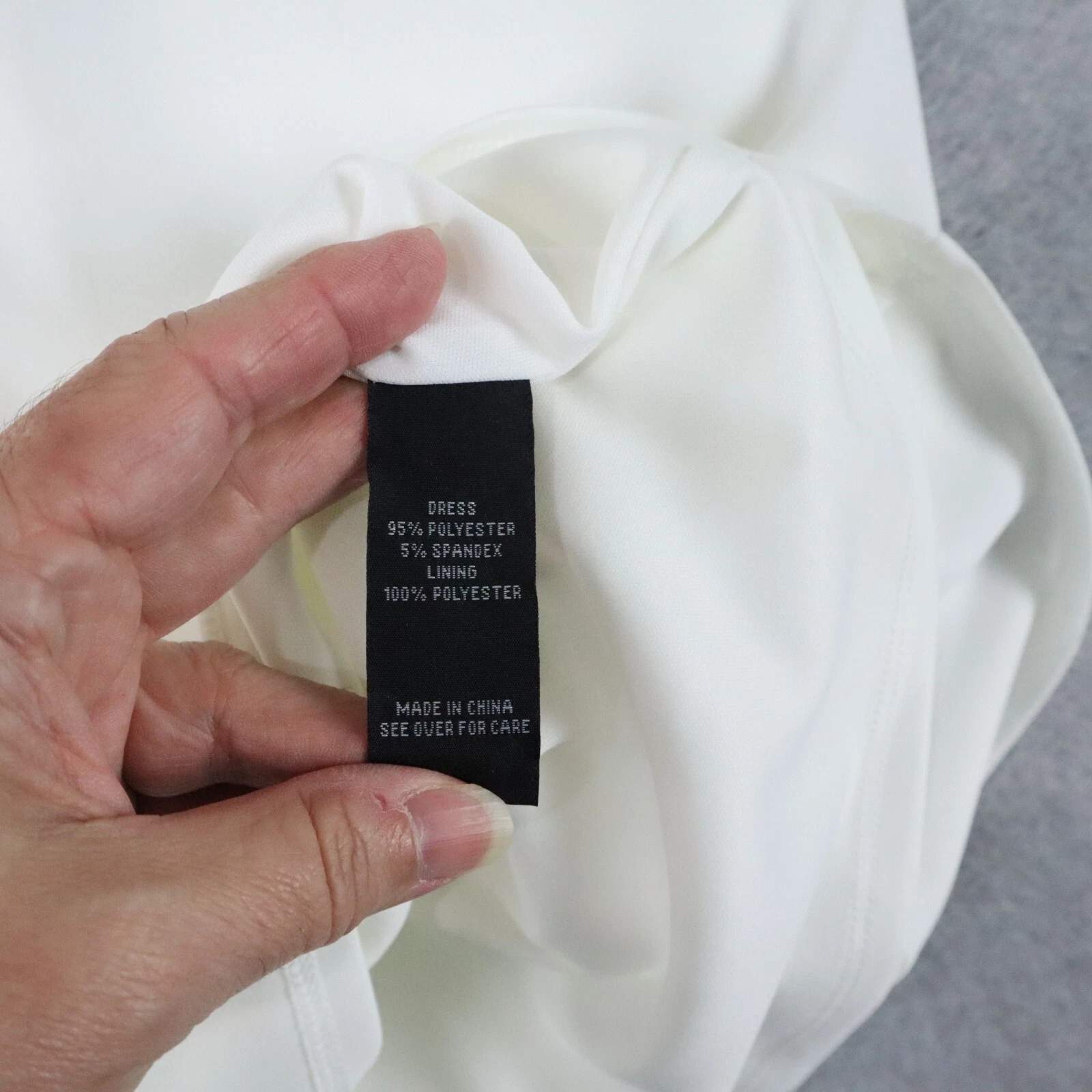 OFF WHITE I.N. Abito San Francisco donna medio formale festa bianco sporco senza maniche nuovo con etichetta