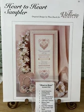 The Victoria Sampler "Heart To Heart" Pattern,Embellishments Thea Dueck Kit
