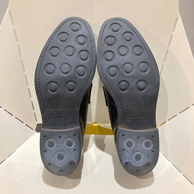 famny CROCKETT&JONES × BARNEYS NEW YO Mens Crockett & Jones for Barneys NewYork Box Calf Black Penny