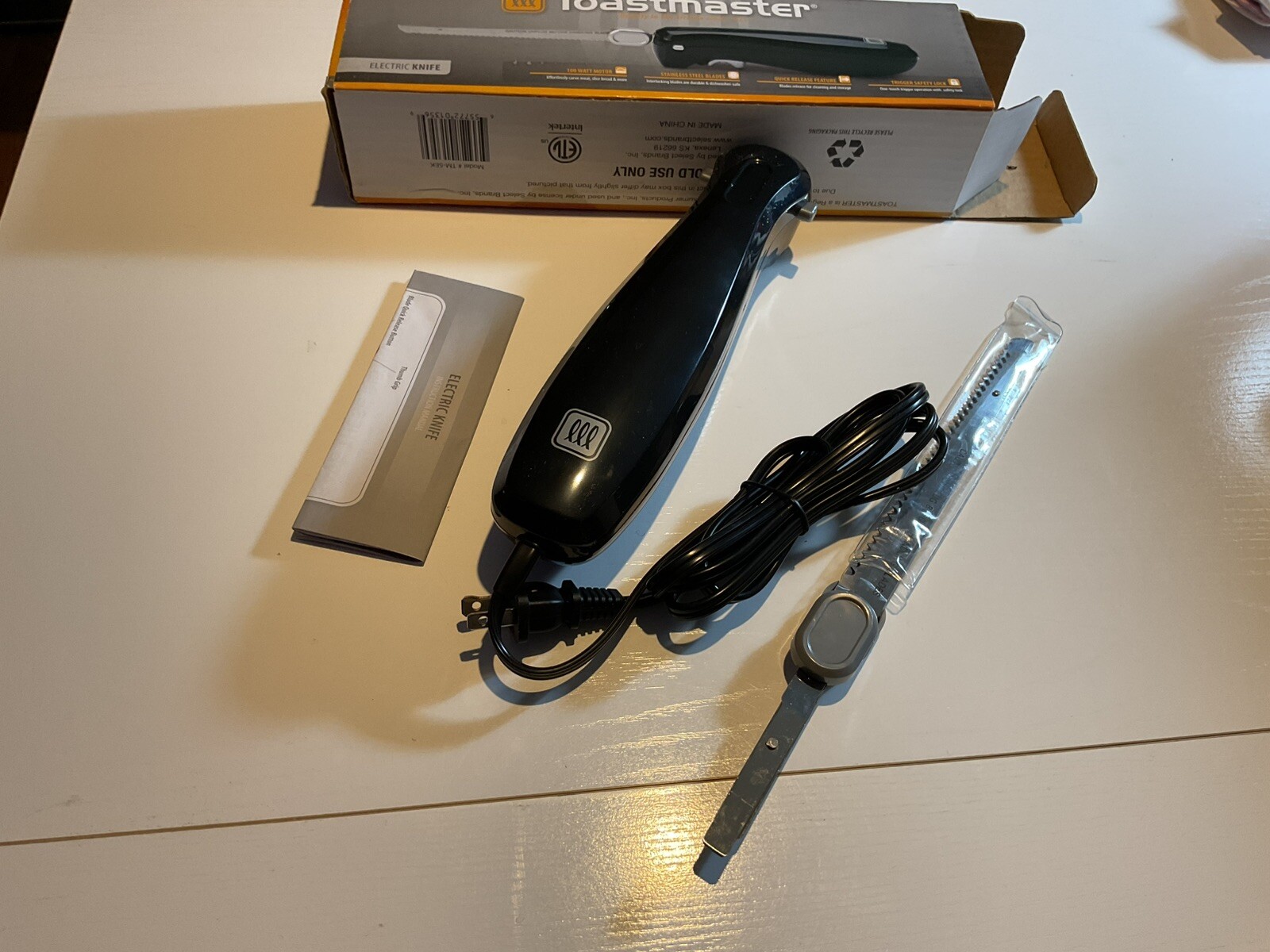 Toastmaster Electric Knife Carving Bread Slice Stainless Steel 100W TM-5EK