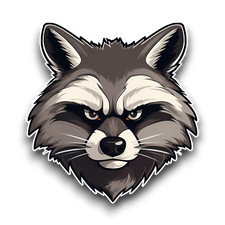 Cute Angry Raccoon Animal Vinyl Sticker Decal For Car Laptop Window Scrapbook