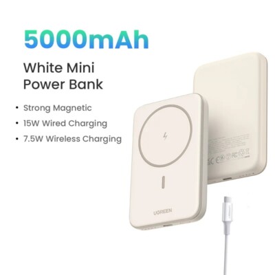 UGREEN 10000mAh Magnetic Wireless Power Bank 20W USB-C MagSafe For iPhone 15 14