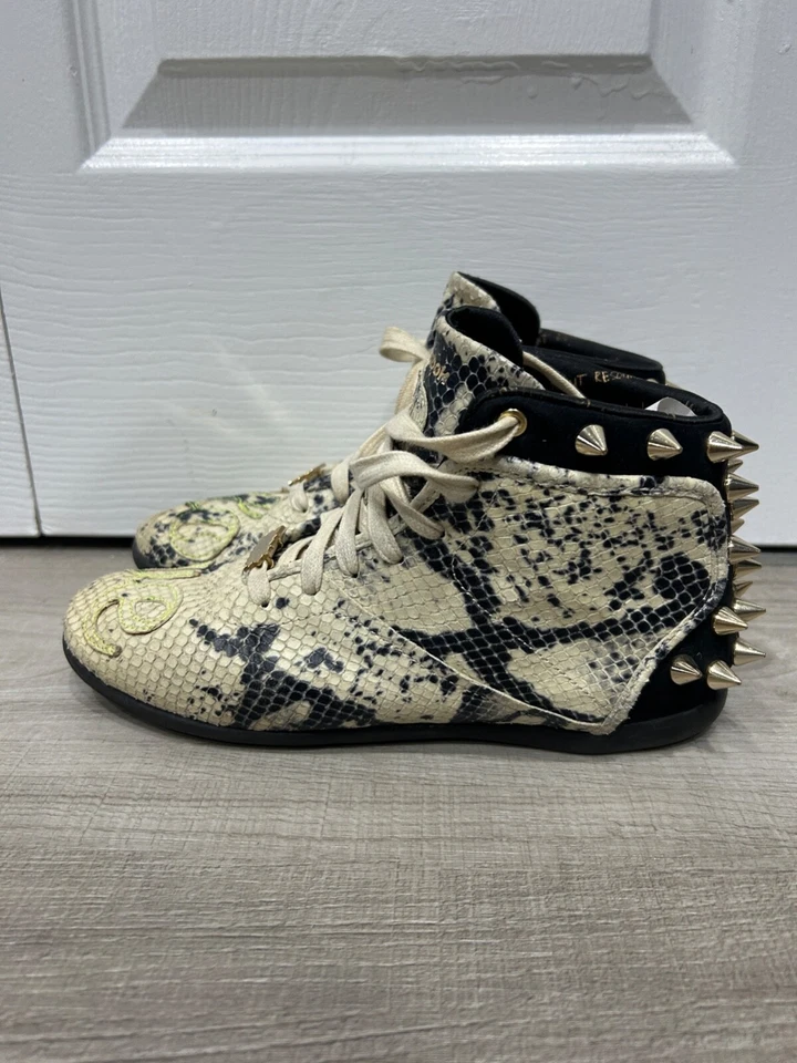 REEBOK Love Melody Ehsani Snakeskin Leather Spiked Sneakers Shoes Sz 7 *RETIRED - Image 3 of 4