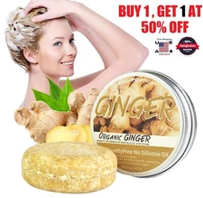 Ginger Hair Growth Shampoo Bar Soap hair Regrowth Anti Hair Loss damage repair