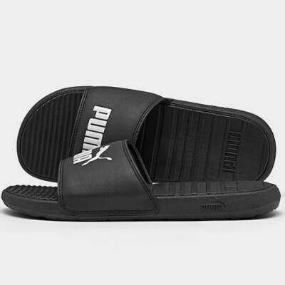 New Men's Puma Cool Cat Slides Sandals Black Colored Size 13