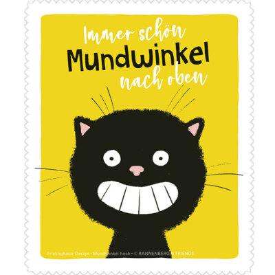 Rannenberg & Friends Brillenputztuch / Microfasertuch ''Mundwinkel hoch''