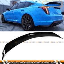 FOR 20-25 CADILLAC CT5 V BLACKWING STYLE GLOSS HIGH KICK DUCKBILL TRUNK SPOILER