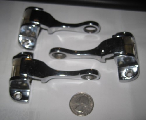 3 pcs. Vintage Chrome Brass Casement Window Spring-Loaded Sash Latch ...