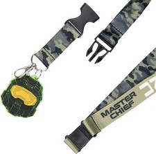 Halo Video Game Lanyard Keychain w/ 2 Master ...