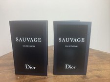 Lot of 2PCS DIOR Sauvage Eau de PARFUM Spray Vial On Card 0.03fl oz/1ml NEW