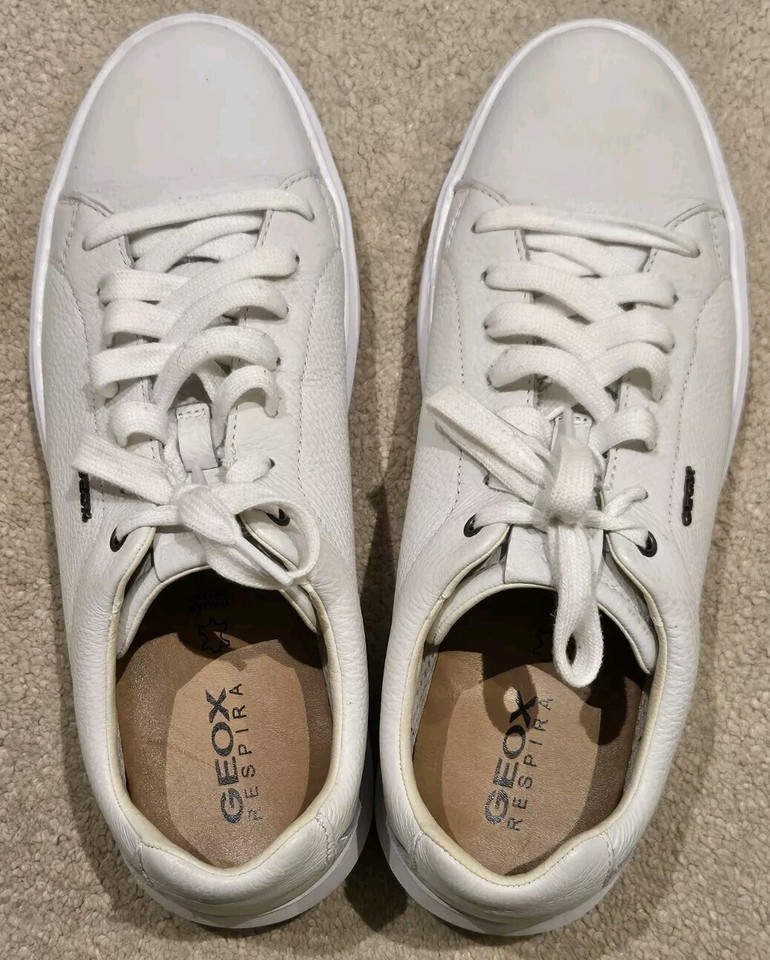 Geox Respira Men's Breathable Driving Walking White Trainers UK 8 Eur