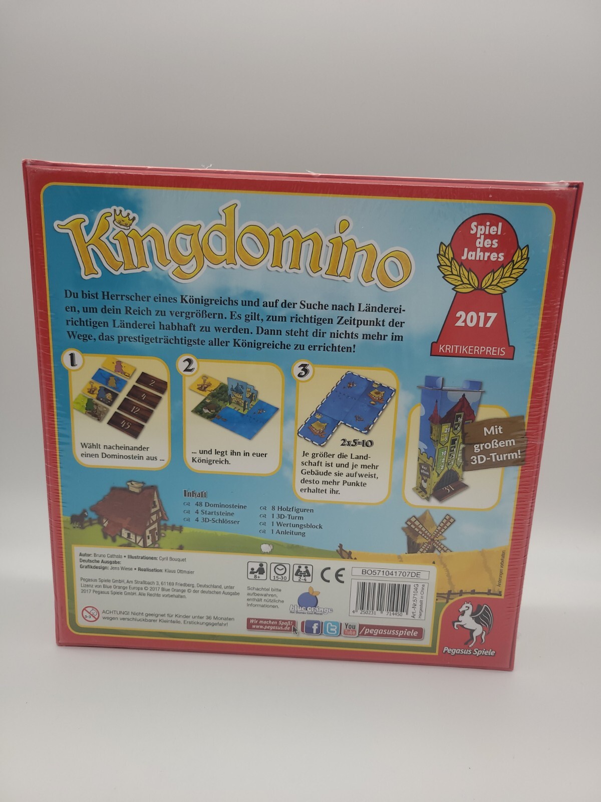 Thumbnail - Kingdomino - Pegasus Spiele - Mit 3d Turm - Neu - Eingeschweißt