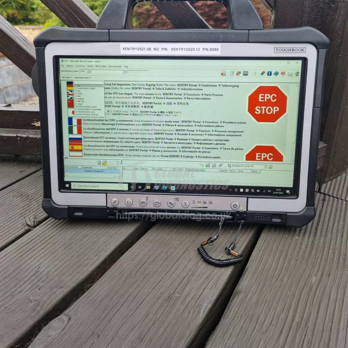 Panasonic CF-D1 MK3 i5 8GB Mercedes Star Xentry 2025 OEM account