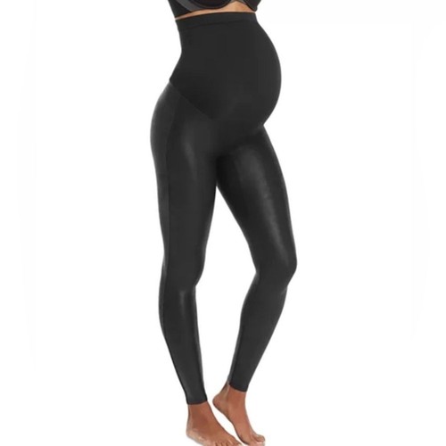 Spanx Mama Maternity Faux Leather Leggings Small