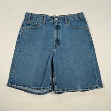Vintage Levis Shorts 550 Size 34 Light Wash Relaxed Fit 10" Inseam Canada 90s
