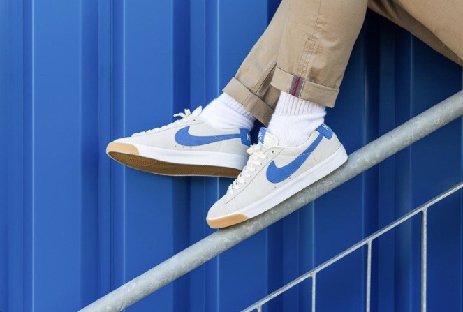nike sb blazer low gt ivory blue