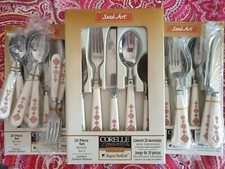 VINTAGE 20-pc Corelle Stainless Steel FLATWARE Cutlery by Regent Sheffield BNIB 