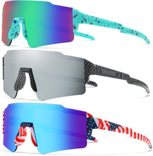 3 Pcs Youth Baseball Glasses Teen Boys Girls Kids UV400 Softball Sunglasses Chil