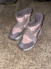 Nike Flex Advance Boot Pink Glaze Grey Youth Winter Boots Size 2Y