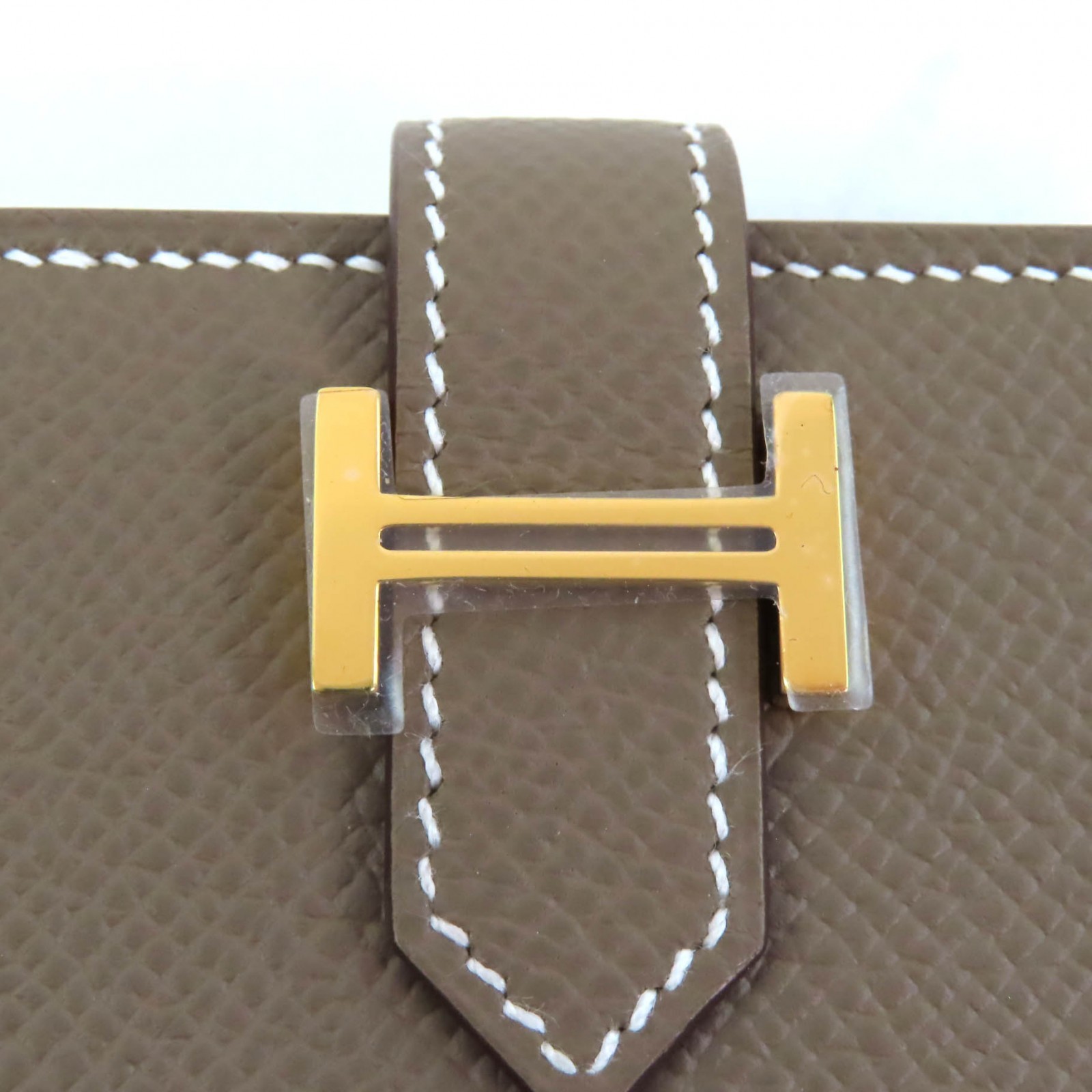 HERMES Card Case Bearn Mini H logo Metal mini wallet with coin case Epsom Women thumbnail 8