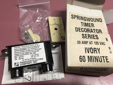 NEW 60 Minute Spring Wound Interval wall Timer 20a/125v - IVORY Paragon SWPD60M