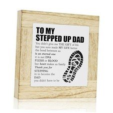 Stepped Up Dad Gifts from Daughter Son Birthday Christmas Gifts for Become