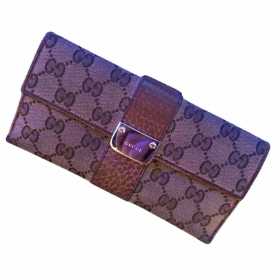 Genuine Vintage Gucci Wallet GG Canvas/Leather Brown/Beige Bifold Purse