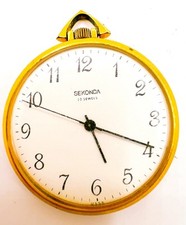 Sekonda 20 Gold Au 23 Jewels Mechanical Hand Wind Pocket Watch