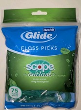 Oral-B Glide Complete with Scope Outlast Mint Flavor Floss Picks 75 Count