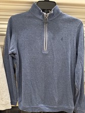 Johnnie-O Sweater Boys 14 Helios Blue 1/4 Zip Pullover Knit Casual Classic