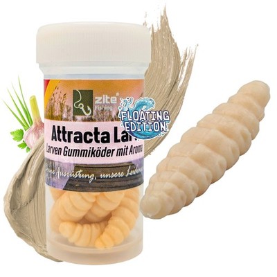 Zite Fishing Attracta Larv Creme Floating Edition Knoblauch 3,5 cm 8 Stück