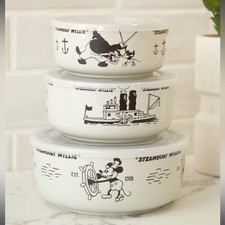 Disney STEAMBOAT WILLIE Bowl Set with Lids