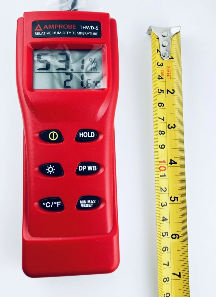 Amprobe THWD-5 Relative Humidity and Temperature Meter with Wet Bulb & Dew Point - Image 3 of 4