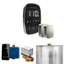 Mr Steam ButlerFlex Max Steam Pkg w/TempoFlex Ctrl-Steamhead-Blk Pol Chrome