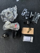 Kwikset 817 Deadbolt Lock Matte Black Square Exterior Keyed Front Entry Door
