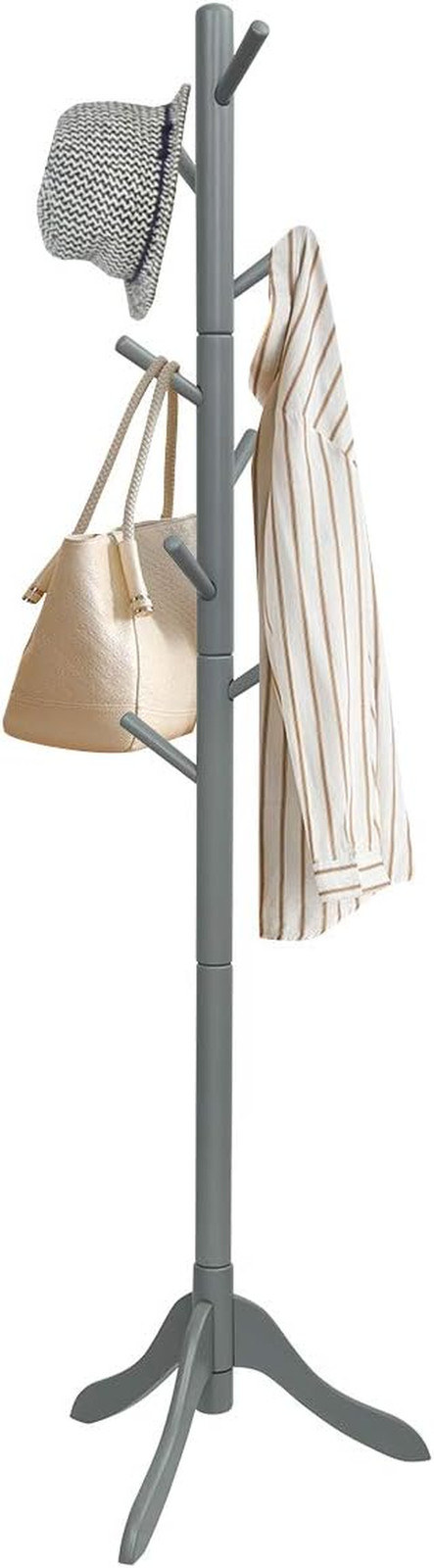 Attaccapanni Albero Legno Moderno - Elegante Appendiabiti da Terra 8 Ganci