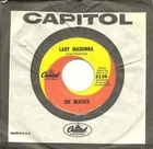 The Beatles- Lady Madonna/Inner Light-45 RPM-7"-rock-vinyl-record-Capitol 2138-