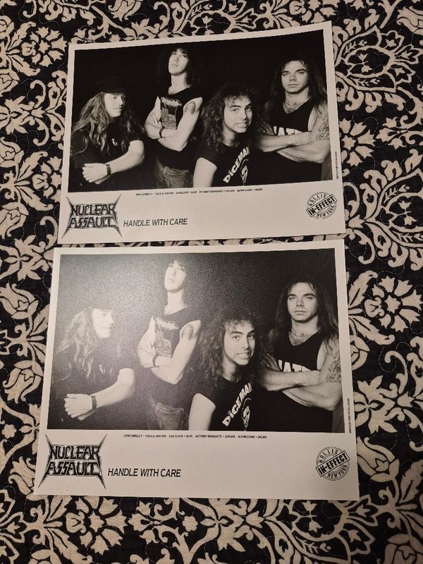 2 NUCLEAR ASSAULT PRESS PHOTO PROMO HANDLE WITH CARE IN-EFFECT