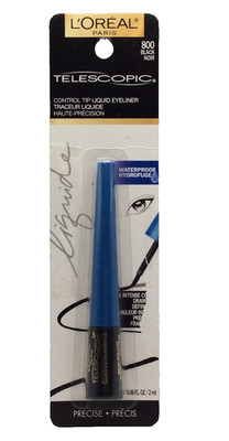 L'Oreal Paris Telescopic Precision Liquid Waterproof Eyeliner Black, FREE SHIP
