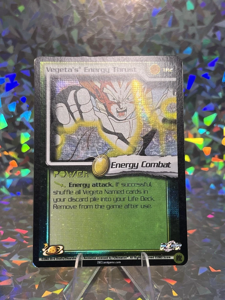 Vegeta’s Energy Thrust FOIL Rare LIMITED TR2 DBZ TCG Dragon Ball Z Score CCG - Image 3 of 4