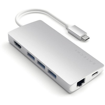 Satechi - ST-TCMA2S Laptop-Dockingstation & Portreplikator USB 3.2 Gen 1 Silber