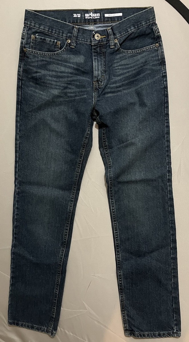 Urban Pipeline Jeans Men's 30x32 Blue Dark Wash Cotton Regular Fit Never  Worn