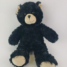 Build A Bear BAB Black Classic Stuffed Plush Teddy Bear 16" EUC Soft