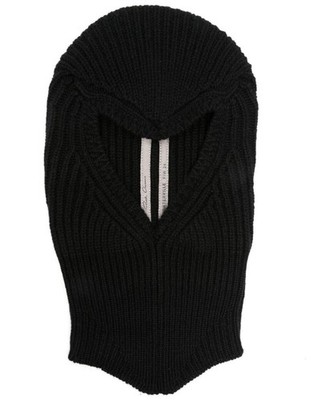Rick Owens Sturmhaube schwarz Wolle Strick Totenkopf RR02D6490 KWV 09 117001879