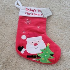 NWT 2011 Koala Baby Baby  s First Christmas Stocking Red Santa