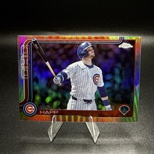 2025 Topps Chrome #144 Ian Happ Refractor Chicago Cubs